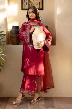 Gulnaar - 3 PC Embroidered Dress