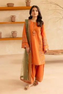 Oraan - 3 PC Embroidered Dress