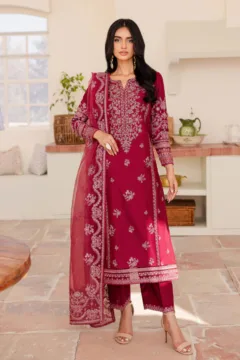 Ruhaniyah - 3 PC Embroidered Dress